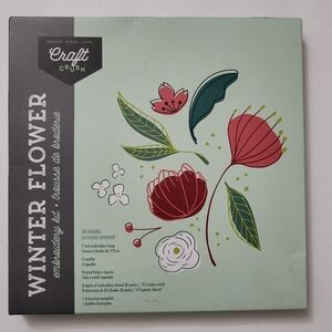 Craft Crush Winter Flower Embroidery Kit